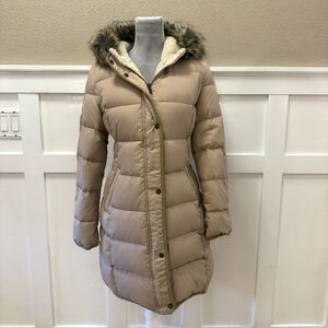 Lauren Ralph Lauren Women Down Coat Size:M Faux Fur Hooded Parka Puff Coat